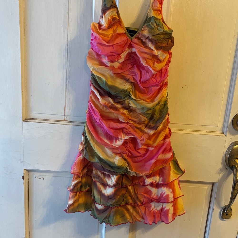 Moda International Multicolor Ruffled Mini Dress - image 1